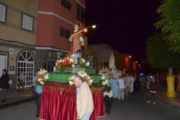 Misa y procesión religiosa en el El Calero de Telde (Foto Francisco Javier Santana)
